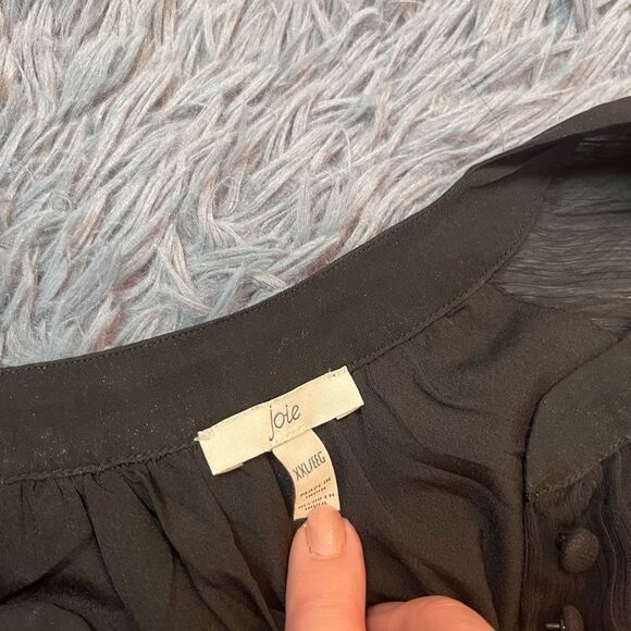 Joie Limited Edition Black Caviar Balloon Sleeve Mini Dress Size XXL - Picture 3 of 7